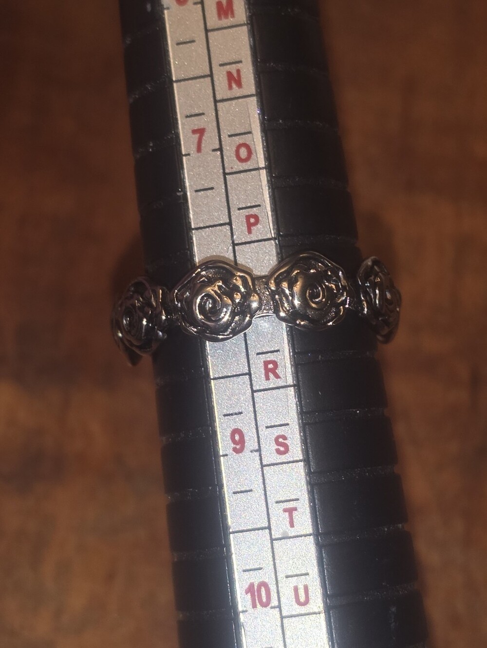 Brand New Floral Adjustable Sterling Silver 925 Signed Rose Ring